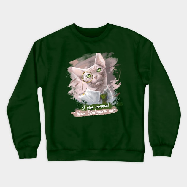 Sphynx cat Crewneck Sweatshirt by Fine_Design